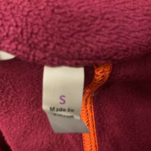 Athleta Sky High Polartec Hoodie, Size S, Color burgundy/Orange - Picture 10 of 12